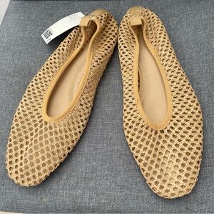 H&M Tan Mesh Women's Flats